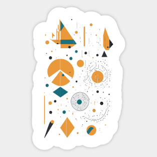 Bohemian Style Geometric Shapes - Colorful Geometric Sticker